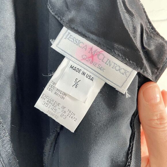 Jessica McClintock 90s Gunne Sax Black Velvet Halter Formal Gown Dress Prom - XS - Picture 3 of 10